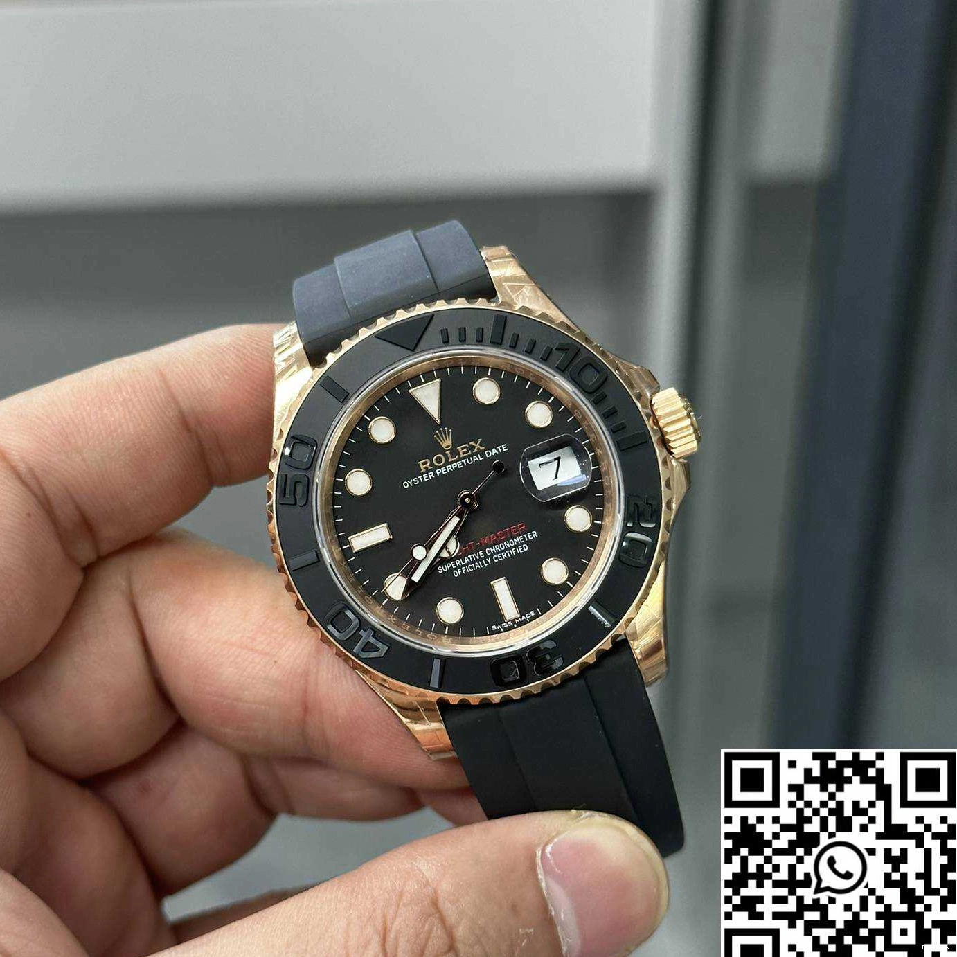 Yacht Rolex VS Rose Master Factory M126655-0002 Black Gold Dial 0331